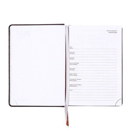 Dated diary 2025, Devente. Flag, B5 168 sheets, Devente. Wild, a solid cover to leatzers with foam rubber, perforation, liesse, block 70 g/m2, brown-6