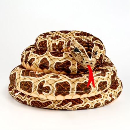 Soft toy "Snake", 300 cm, brown color-2