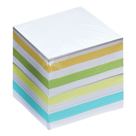 Block block for gluing records, 9 x 9 x 9, 3 colors: pastel 80g/m2, white 65g/m2, white 92%-2