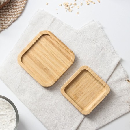 Saucer on the stand of the share, 1 pc, 12 × 12 × 1.6 cm, bamboo