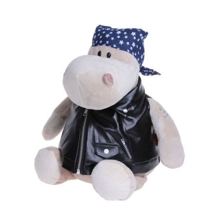 Soft toy "Hippo biker"-2