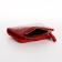 Women's wallet on the button, red color