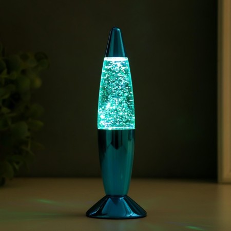 Lumber "Blue Rocket" LED, lava, sparkles, from batteries 3xlr44 19 cm Risalux-9
