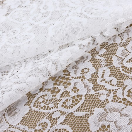 Lace elastic fabric, 185 mm × 2.7 ± 0.5 m, white color-1