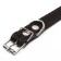 Collar combined leather/tarpaulin, 53 x 2.5 cm, Osh 35-45 cm, black