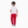 Children's trousers are found, red color, height 116 cm