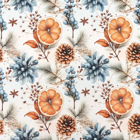 Packaging paper "New Year's orange", gloss, 80 g/m2, 70 x 100 cm-2