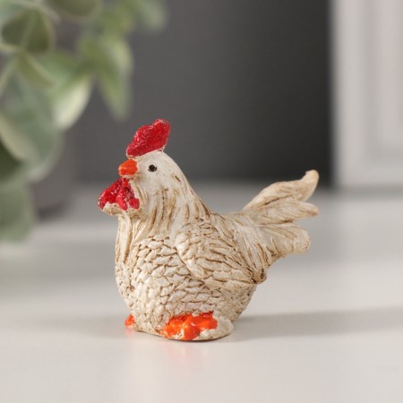 Souvenir Polystone "White Cockerel" mix 5x3x3.3 cm