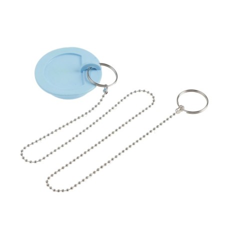 MasterProf bathtub plug IS. 110649, D = 45 mm, PVC, with chronic. chain, blue-2