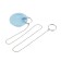 MasterProf bathtub plug IS. 110649, D = 45 mm, PVC, with chronic. chain, blue