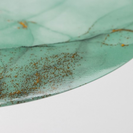 Serving napkin on the table "Stone", d = 38 cm, green color-2