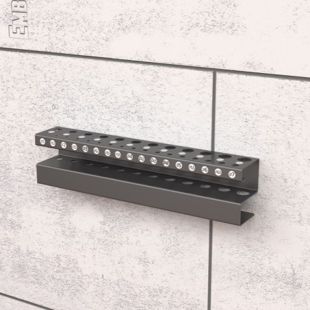 Holder for storage of drills for 29 seats, wall, galvanized steel-1