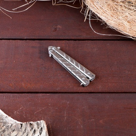 Knight Knife "CALISH", master K, dark chrome, blade 7.7 cm, handle 9.2cm-3