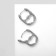 Earrings "Heart" key, color silver