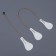 Tipes for makeup to correct the oval of the face, set - 2 items (applications, elastic bands)