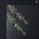 Hanging earrings with rhinestones "evening" plexus, emerald color in gold, 8 cm