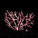 Plastic coral large 24.5 x 4 x 19 cm, pink