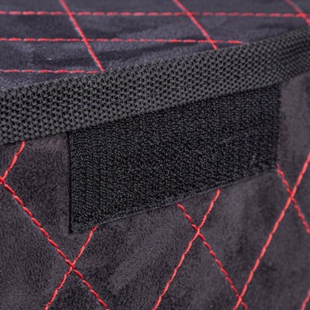 Sakvoyazh in the trunk Skyway Expensiv 49x30x30 cm Alcantara, black, row red-1
