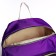 A backpack with a zipper, purple color