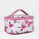 Cosmetic bag with lightning, white/pink color