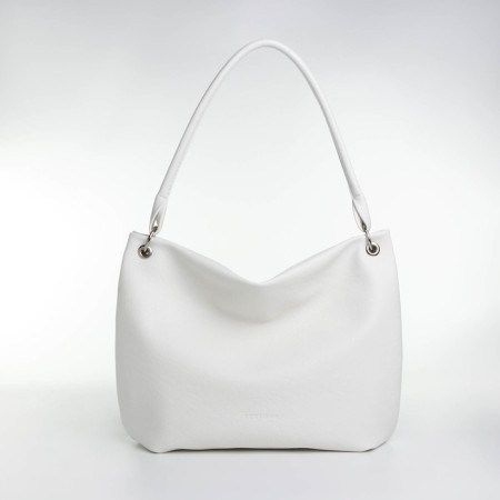 Load bag with a zipper, textura, large size, white color