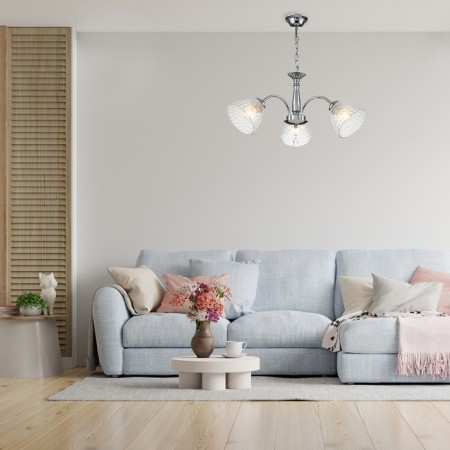 Suspension lamp 3x40W E27, size 56x56x56 cm-5