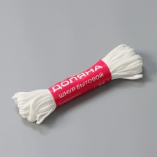 Household share cord, polyester, d = 4 mm, 20 m, white color