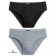Men's panties, size XL, gray, black, 2 pcs
