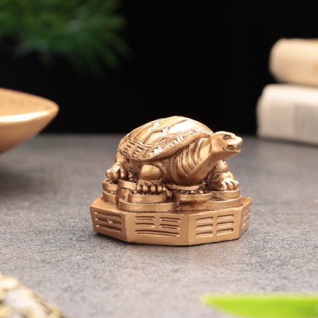 Souvenir "Turtle with money", gypsum concrete, 4 cm, 5x6x3.5 cm-1