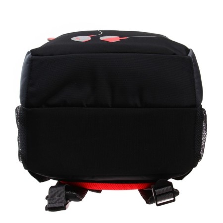 School backpack, 39 x 26 x 19 cm, Grizzly 156, ergonomic back, laptop compartment, black/gray/red RB-156-2_6-6