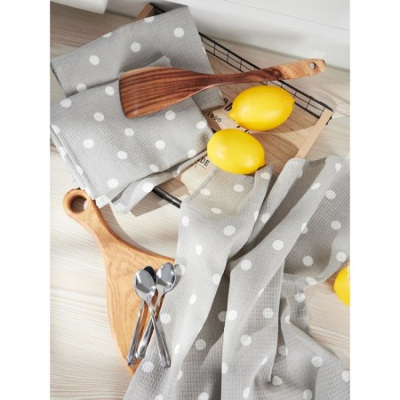 Набор полотенец кухонных Grey Polka Dot, размер 45x60 см, цвет серый-4