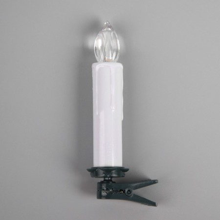 LED candles on clothespins 10 cm, 10 pieces, batteries AAX1 (not in the kit), remote control, glow warm white-3