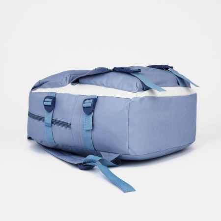 Set a youth backpack on a zipper of textiles, a chover, bag, cosmetic bag, pencil color blue-3