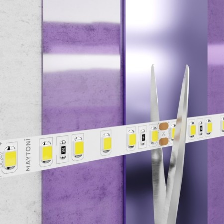 LED tape Maytoni, 24V, IP20, 2835, 9.6W/m, 3000k, 5 m, monochrome glow-3