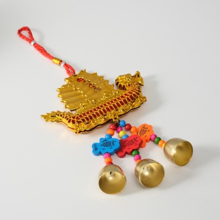 Bell Metal "Ship of the Golden Dragon - Wealth" 3 bells 13x31.5 cm-5