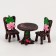 Miniature Puppet "Two for Two", set: table and 2 chairs
