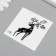 Tattoo on the body Black "Deer" 6x6 cm