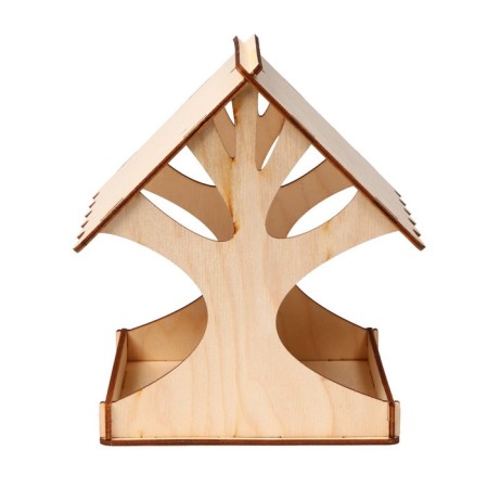 DIY wooden dirper designer for birds, 14.5 × 14.5 × 18 cm, Greengo-11