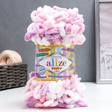 Yarn "Puffy Color" 100 % micropoliester 9m/100g (6051)