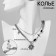 Chain "sun", black color in silver, 40 cm