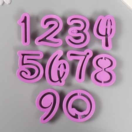 Catter for polymer clay "Number" set 10 pcs