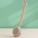Massage brush for the body of the share, with a strap, natural bristles