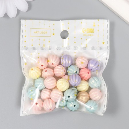 Beads for creativity plastic "Ball watermelon. Pearl palette" set 20 g d = 1.6 cm-4