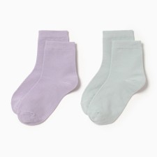A set of women's socks KAFTAN BASE, 2 pairs, size 36-39 (23-25 ​​cm) mint/lilac