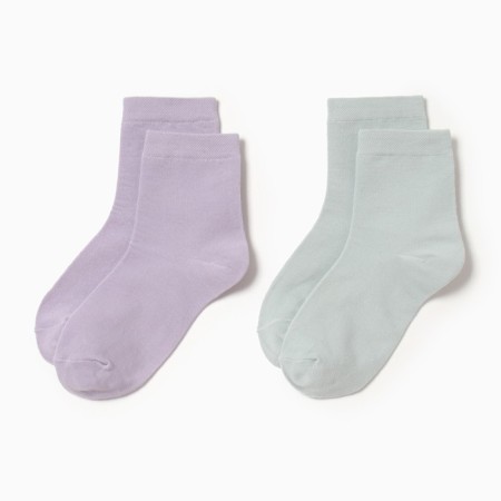 A set of women's socks KAFTAN BASE, 2 pairs, size 36-39 (23-25 ​​cm) mint/lilac