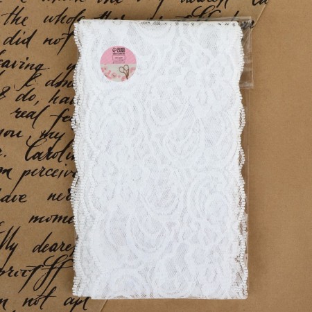 Capricon lace, 90 mm × 3 ± 0.5 m, white color-2