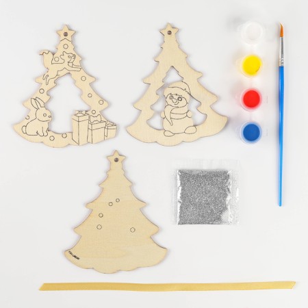 DIY tree pendant from wood for the New Year "Christmas tree", New Year's set for creativity-2