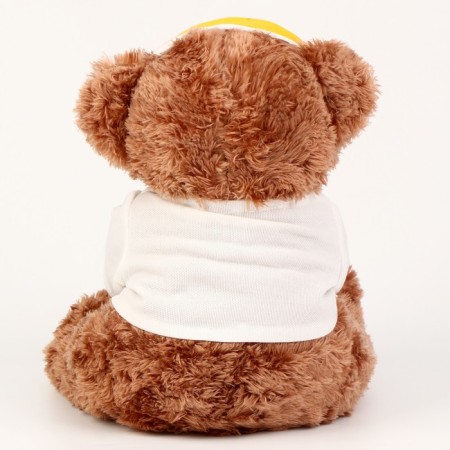 Soft toy "Bear" in a yellow rim, 25 cm-3
