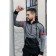 Sports costume men's ise, size 46, black color, gray color
