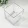 Glass of glass per 1 candle "Square" transparent 10x10x10 cm
